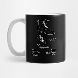 Shoe Lace Clamp Vintage Patent Drawing Mug